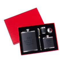 Personalized stainless steel Shochu Bottle gift Box Whiskey Stones Bullet Gifts for Men Dad Birthday for Him Boyfriend Husband