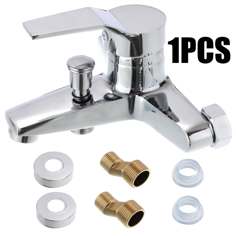 Wall Mounted Bathtub Faucet Zinc Alloy Chrome Bath Shower Mixer Hot And Cold Water Faucets Bathroom Hardware 5063131262063