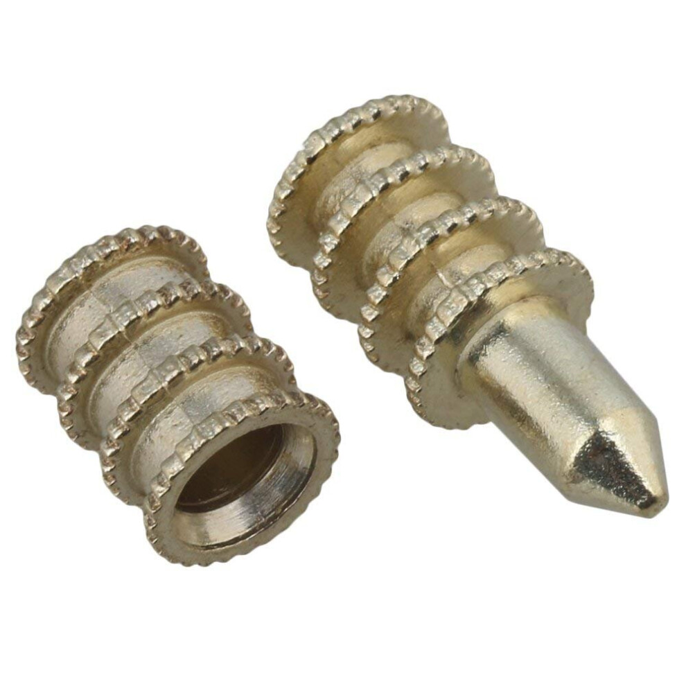 50 Sets 8X20mm Gold Zinc Alloy Table Leaf Dowel Aligner Pin Sets Table Top Leaf Alignment Pins For Home Table Replace Part 5063131233605