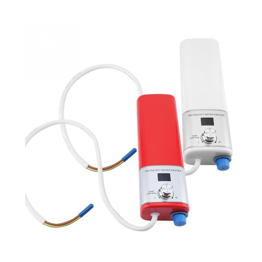 5500W 220V Electric Water Heater Instant Tankless Water Heater Indoor Shower Kitchen Bathroom Water Heater Temperature Control 5063131174519