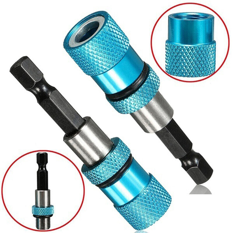 Connection Rod Bit Holder Hex Shank Blue Stainless Steel Quick Creative ...