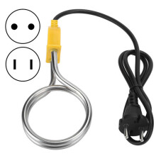 Chauffe eau Electrique 1200W Stainless Steel Immersion Heater Portable Boiler Water Heating Rod for Home Travel Household