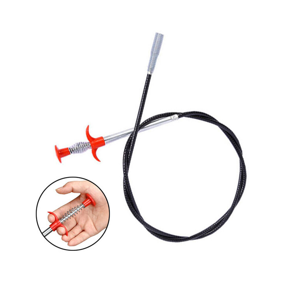 Pipe Dredging Tools Drain Snake Drain Cleaner Sticks Clog Remover Cleaning Tools Household For Kitchen(160Cm Is Available) 85Cm 5063131301281