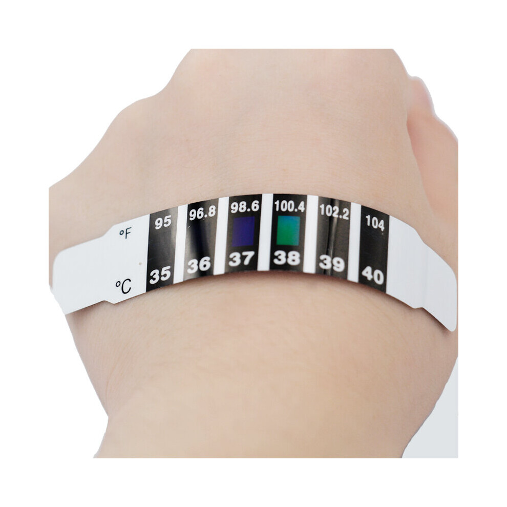 10Pcs Baby Thermometer Reusable Infant Child Flexible Toddler Forehead Care Health Temperature Monitors Scan Fever Strip 5063131237610