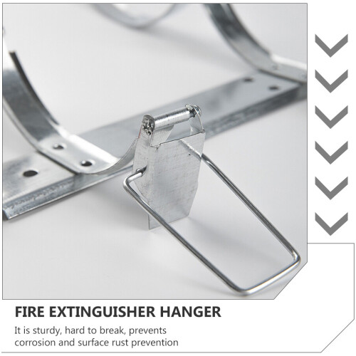 1pc Wall Mounted Fire Extinguisher Hanger Iron Fire Extinguisher Rack for Home 2