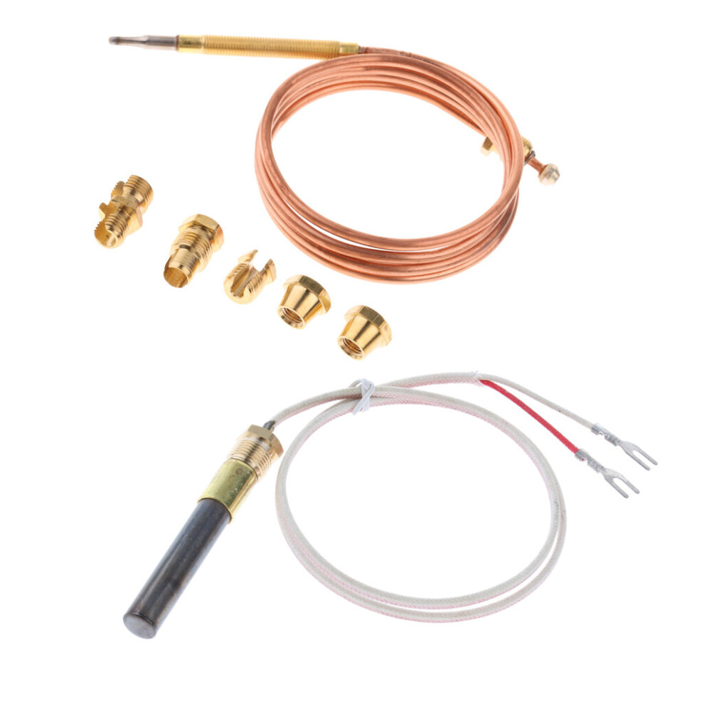 90Cm Thermocouple Replacement Set & 61Cm Thermopile For Gas Boiler And Gas Water Heater 5063131269284