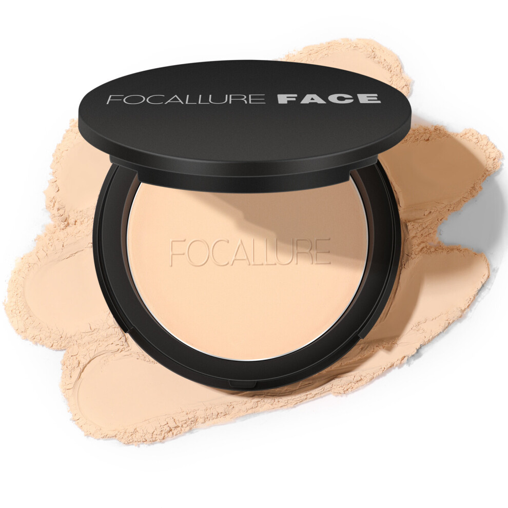 Wejoy Light/Beige Focallure 3 Colors Make Up Face Powder Bronzer Higher Shimmer Brighten Palette Contour Makeup Cosmetics Face Pressed Powder
