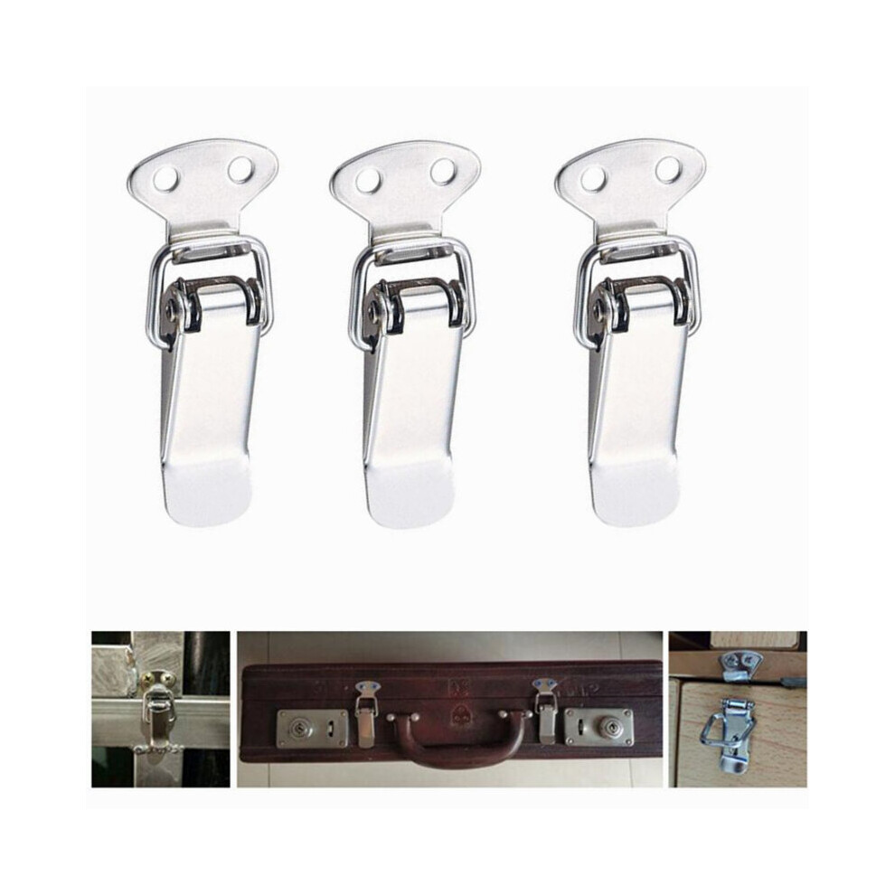 Stainless Steel Duck-Mouth Buckle Vintage Mini Lock Chest Box Gift Suitcase Case Buckles Toggle Hasp Latch Catch Clasp 5063131262193