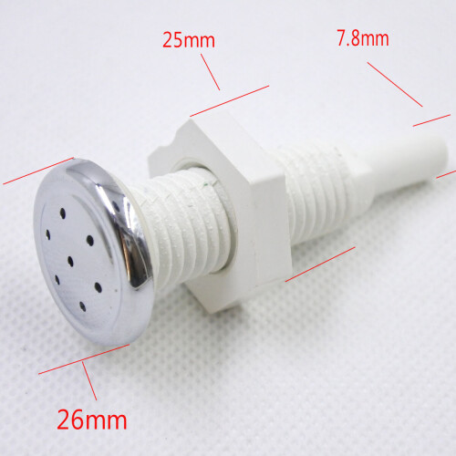 7-hole screw straight bubble nozzle, spa Air bubble jet with Chrome plating, ABS face and practical 2