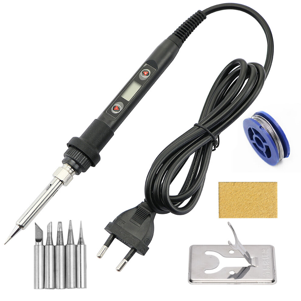 80W Soldering Iron Adjustable Temperature Electric Iron Lcd Digital Display Welding Repair Lead-Free 220V / 110V Solder Station 5063131285529