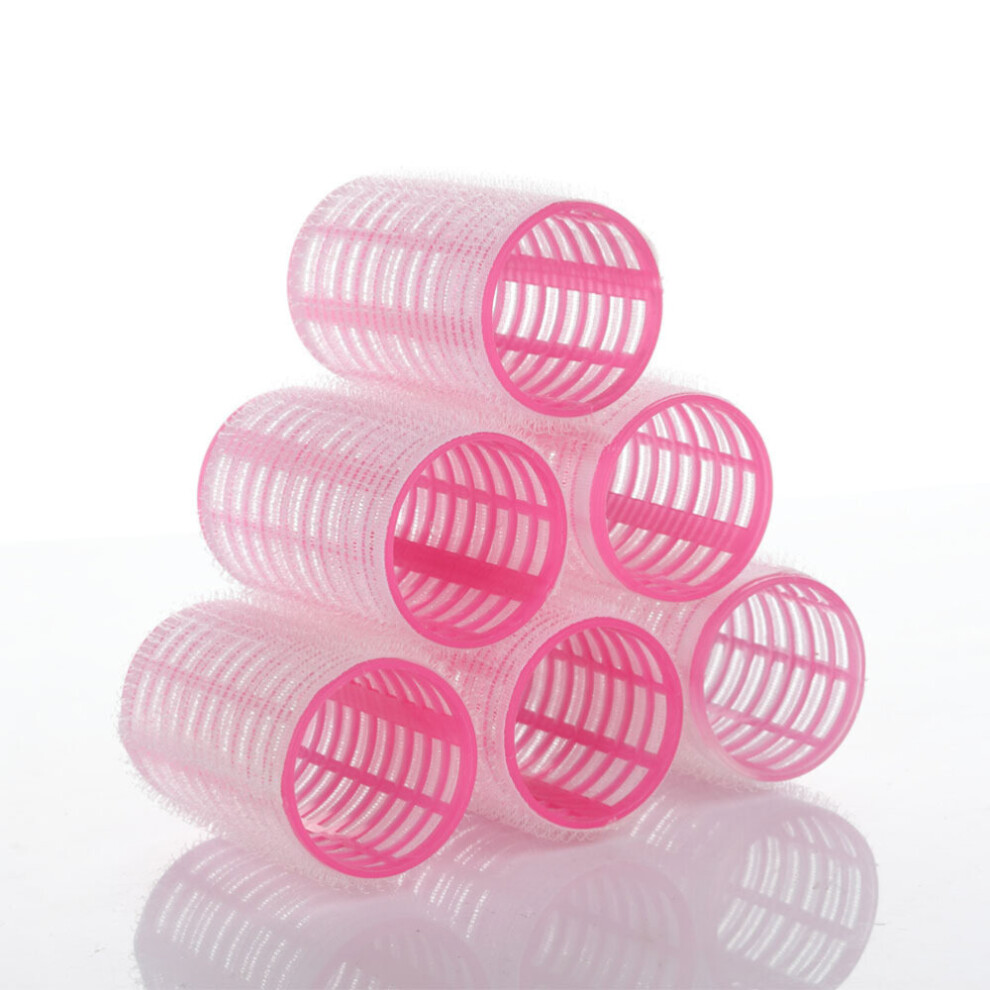Wejoy Green/Pink 12Pcs Hair Rollers Portable Self Adhesive Big Wave Professional Hair Curlers Rollers For Woman ( And 6Pcs For Each)