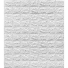 Colored Walls Self Adhesive Flexible Sponge Brick Pattern White Wall Panel