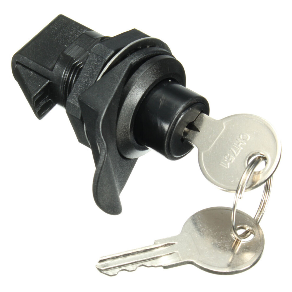 1 Set Push Button Latch Plastic With Key For Motorcycle Boat Glove Box Black 5063131262223