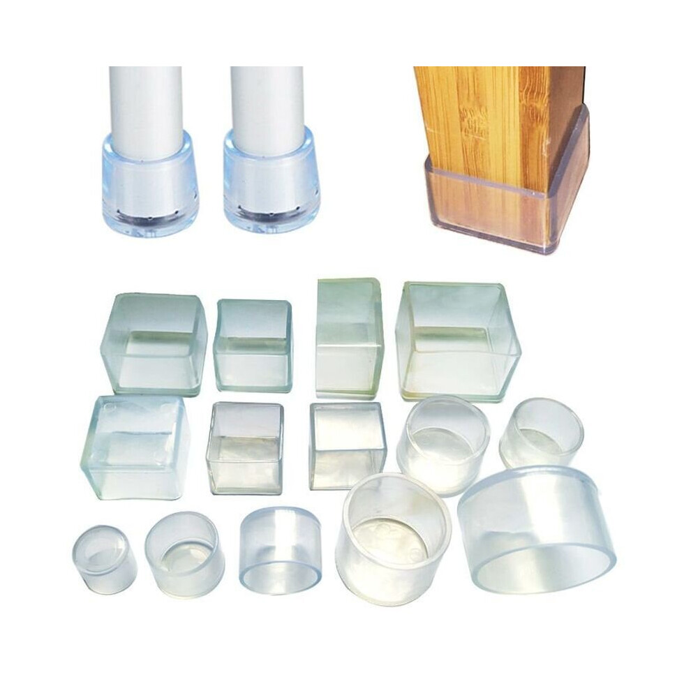 4Pcs Chair Leg Caps Rubber Feet Protector Pads Furniture Table Covers Socks Hole Plugs Dust Cover Furniture Leveling Feet System 5063131208832