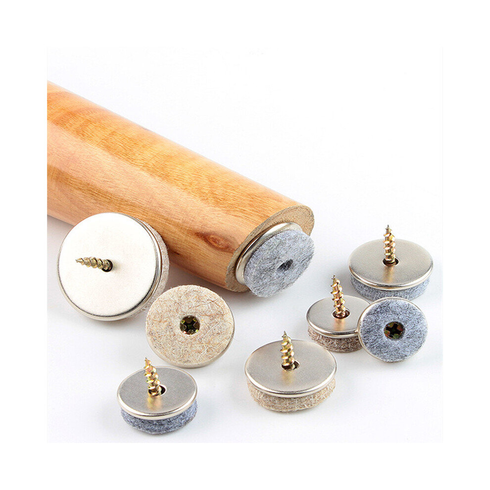 20Pcs Felt Feet Pad Skid Glide Furniture Nail Protector Floor Table Chair Pad With Screw Nail Set 18Mm/20Mm/22Mm/24Mm/28Mm 5063131174939