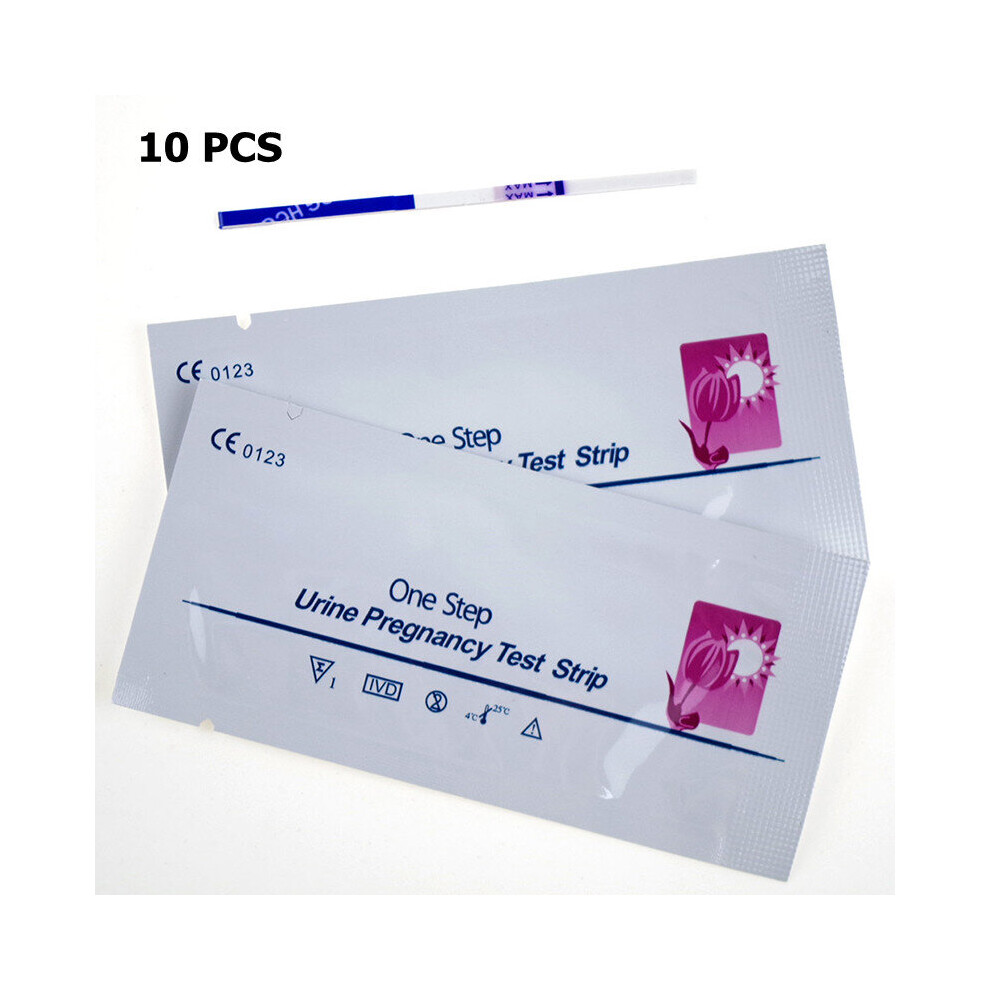 Wejoy 10Pcs Highly Sensitive Pregnancy Urine Test Strip Ovulation Urine Test Strip Lh Tests Strips Kit Home Women Care