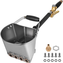 VEVOR 4-5L Cement Mortar Concrete Plaster Mixer 0.7" 4 Jet Stucco Sprayer Hopper Gun for Ground Wall Ceiling Paint High Pressure