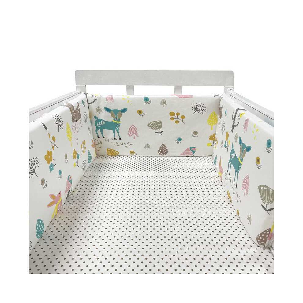 Baby Nursery Nordic Stars Design Baby Bed Thicken Bumper One-Piece Crib Around Cushion Cot Protector Pillows Newborns Room Decor Wejoy