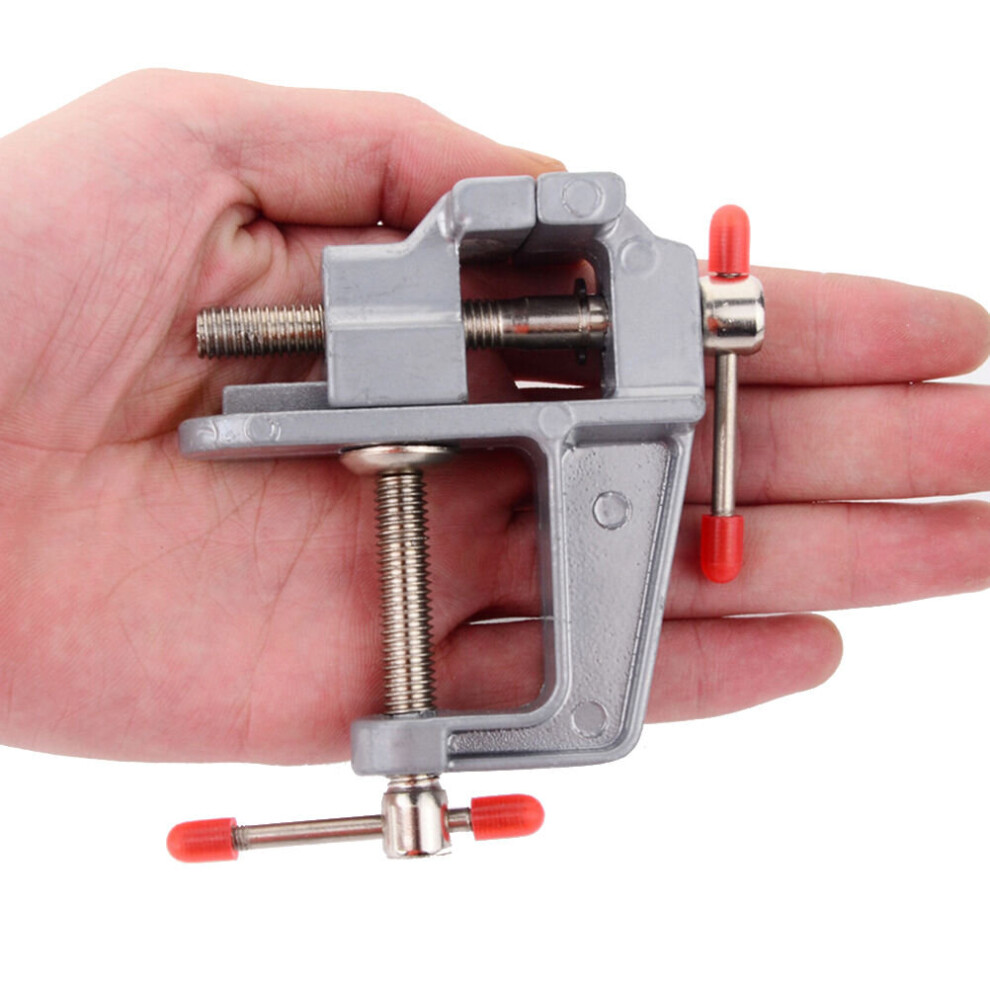 New Arrival 3.5" Aluminum Miniature Small Jewelers Hobby Clamp On Table Bench Vise Mini Tool Vice Muliti-Funcational 5063131248593
