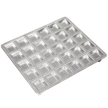 30Cavity Fast Press Square Dumpling Mould Maker DIY Ravioli Maker Gadgets Pasta Dumpling Mold Kitchen Tool Silver Aluminum alloy