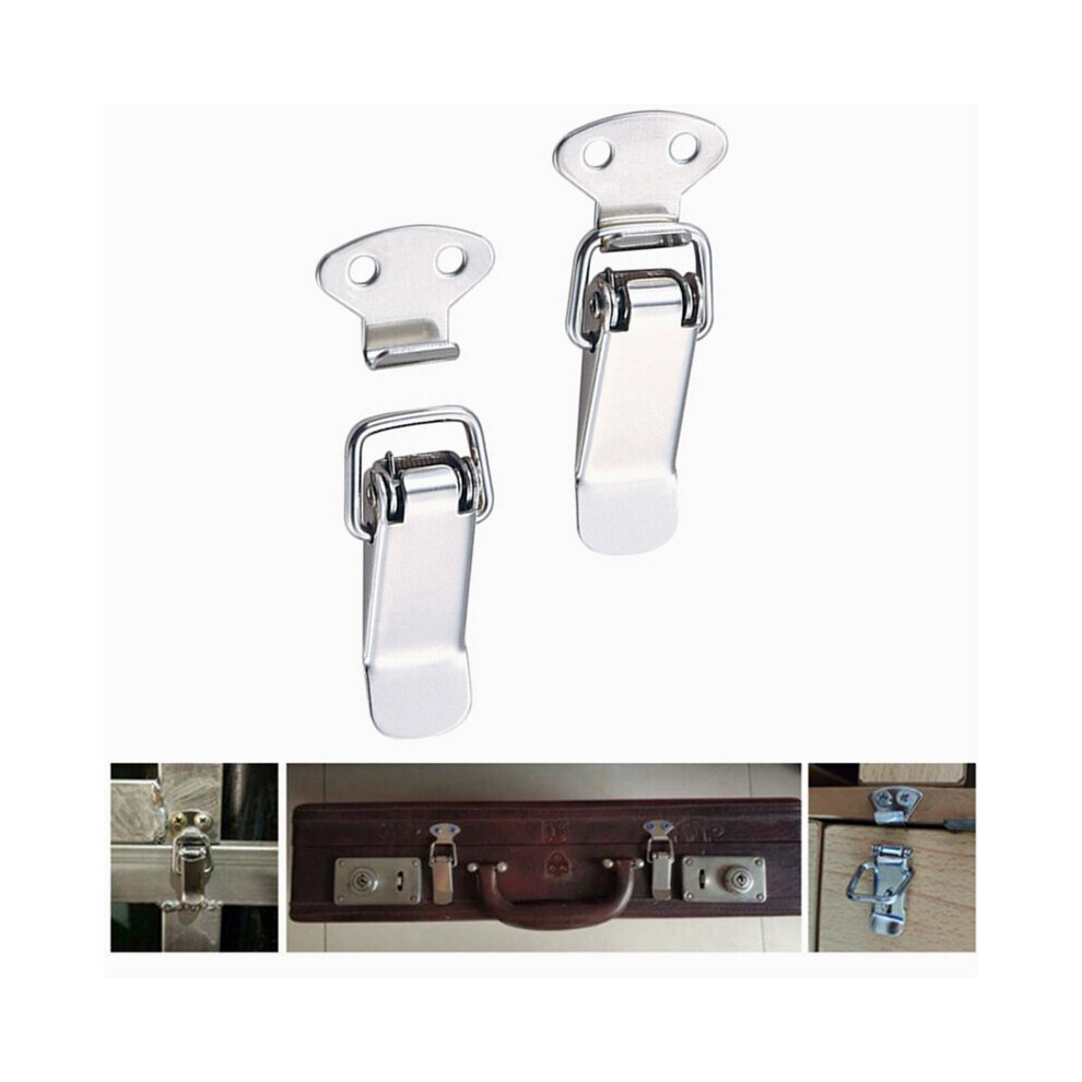J107 Hardware Cabinet Boxes Spring Loaded Latch Catch Toggle Hasp 46*21 Mild Steel Hasp For Sliding Door Simple Window 5063131262339