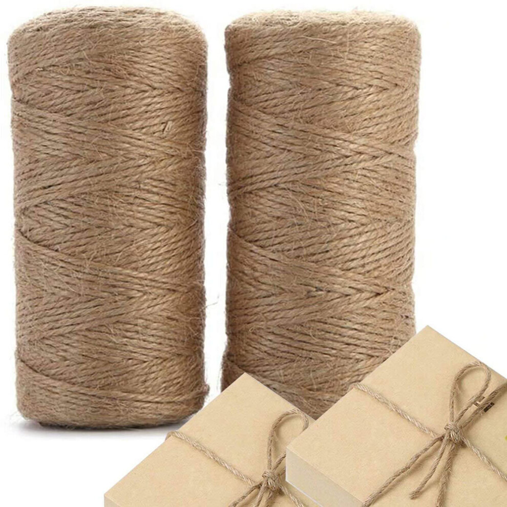 2Mm 100M/Lot Natural Jute Twine Cord Brown Twine Rope Jute Rope For Diy Crafts Gift Wrapping Wedding Christmas Decor 5063131265958