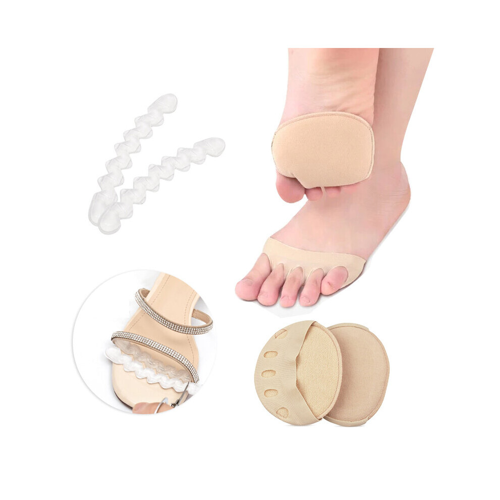 Wejoy 2Pair Five Toes Forefoot Pads For Women High Heels Shoes Stickers Foot Care Insoles Relief Pain Anti Shock Cushion Pad Inserts