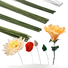 40pcs Sugar Cake Sugar Flowers Modelling Wire Clay Doll Sugar Flower Fondant Wire Gumpaste Tool Dia 06/0.8/1/1.2/1.4/1.6/1.8mm