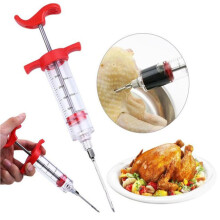 Food Grade PP Stainless Steel Needles Spice Syringe BBQ Meat Flavor Injector Kitchen Cooking Sauce Marinade Accessory Home Tools