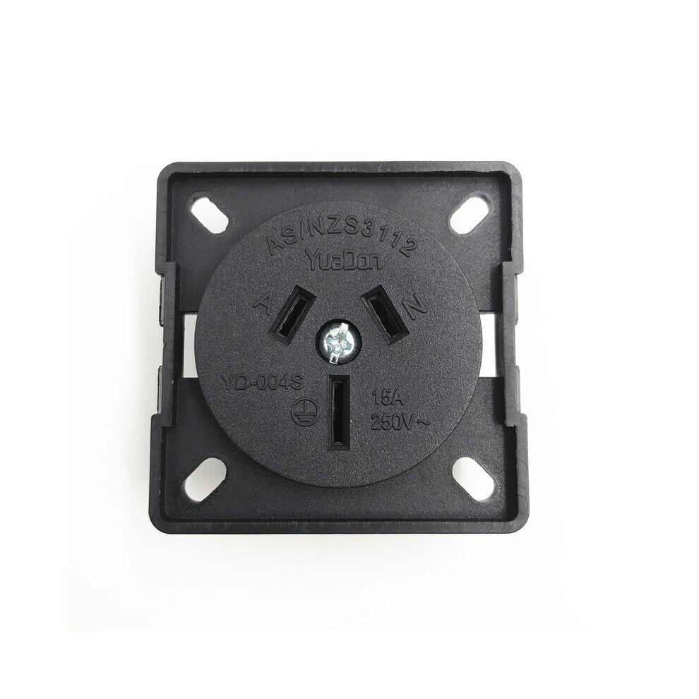 Austrian Industry Safety Outlet 15A 250V Ip44 Australia Saa Certification Black Au Concealed Waterproof Power Connector Socket 5063131291995