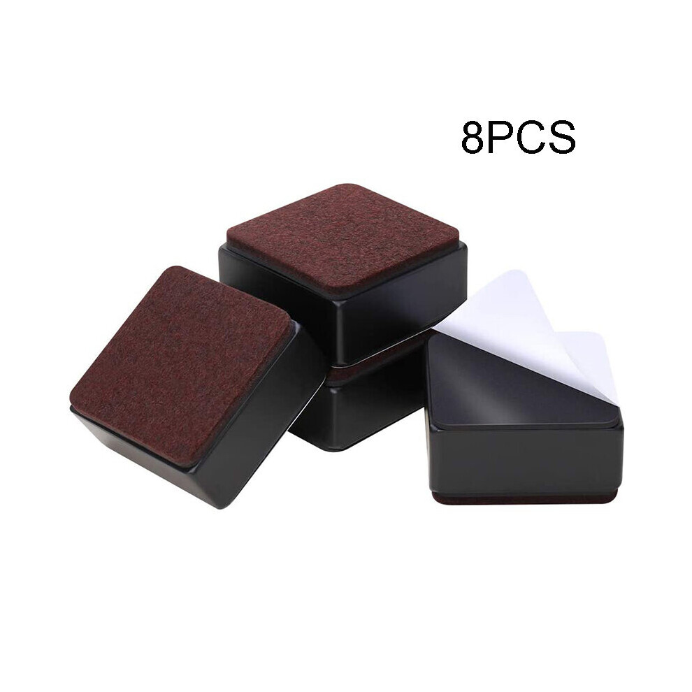8Pcs Metal Furniture Feet Leg Bed Risers Heightening Pads Square Round Table Chair Desk Sofa Riser Floor Protector Elevator 5063131175035