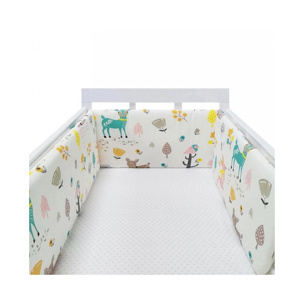 Baby Crib Bumper Set Newborn Polka Dot Cotton Printed Cot Bumpers In Crib Infant Protector For Baby Boy Girl Boy 200*30Cm Wejoy