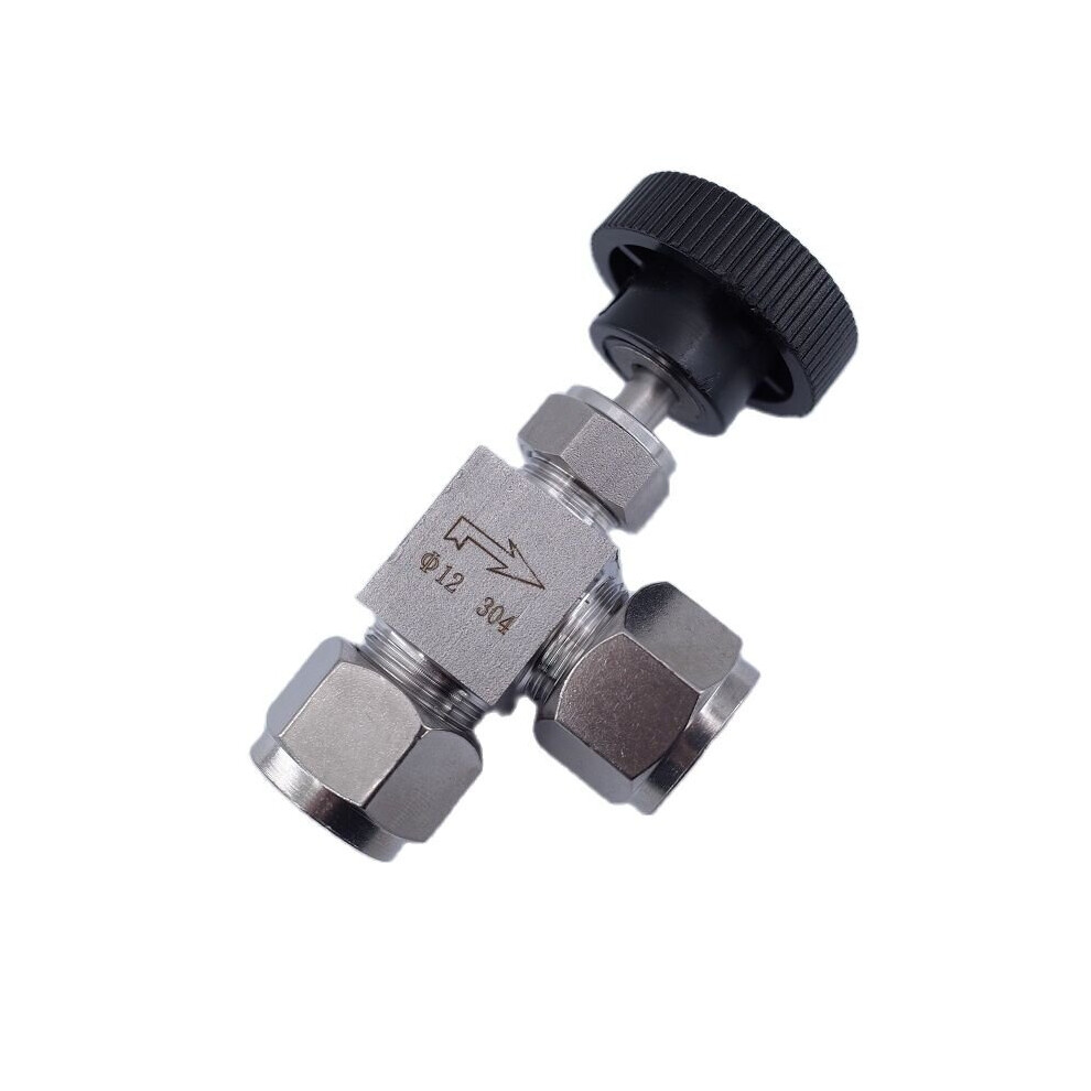 Free Ship Adjustable Right Angle Needle 6 8 10 12Mm 1/8 1/4 3/8 Inch Hard Tube Ss304 Flow Control Shut Off Crane Needle Valve 5063131298222