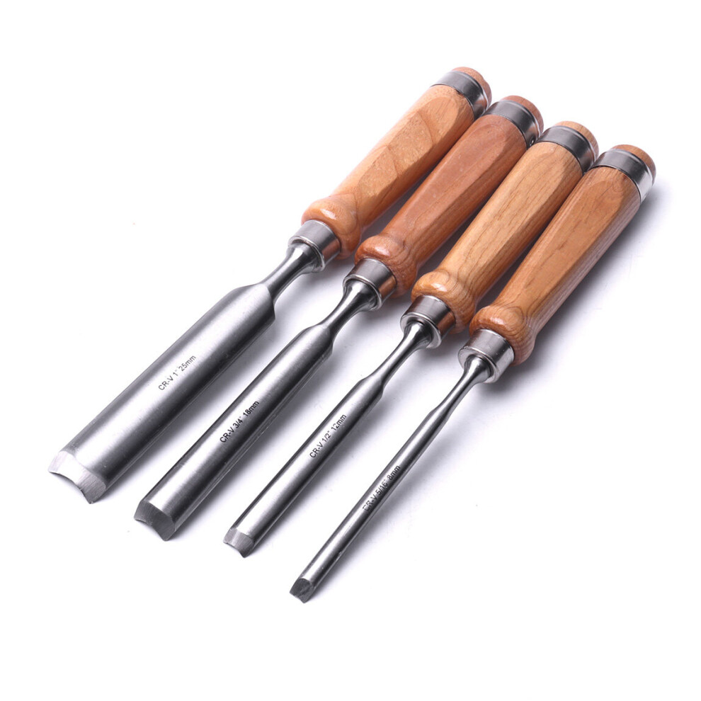 Semi-Circular Woodworking Chisel Set Chrome Vanadium Steel Carpenter Wood Carving Gouge Chisels Tool 5063131282436