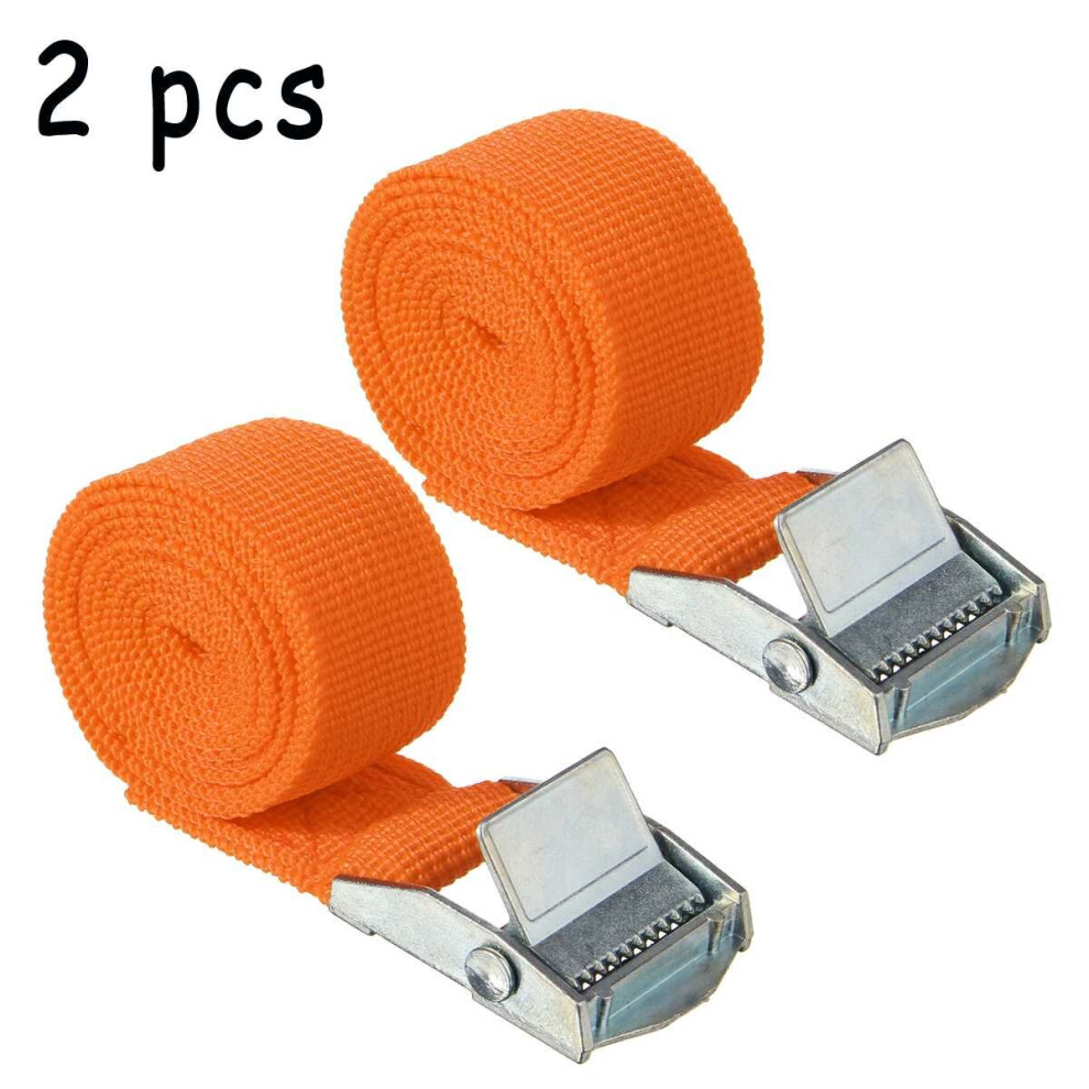 2Pcs/Set Polyester Quick Release Lashing With Buckle Tying Straps For Cargo Tie Down Car Roof Rack Luggage Kayak Carrier Moving 5063131266047