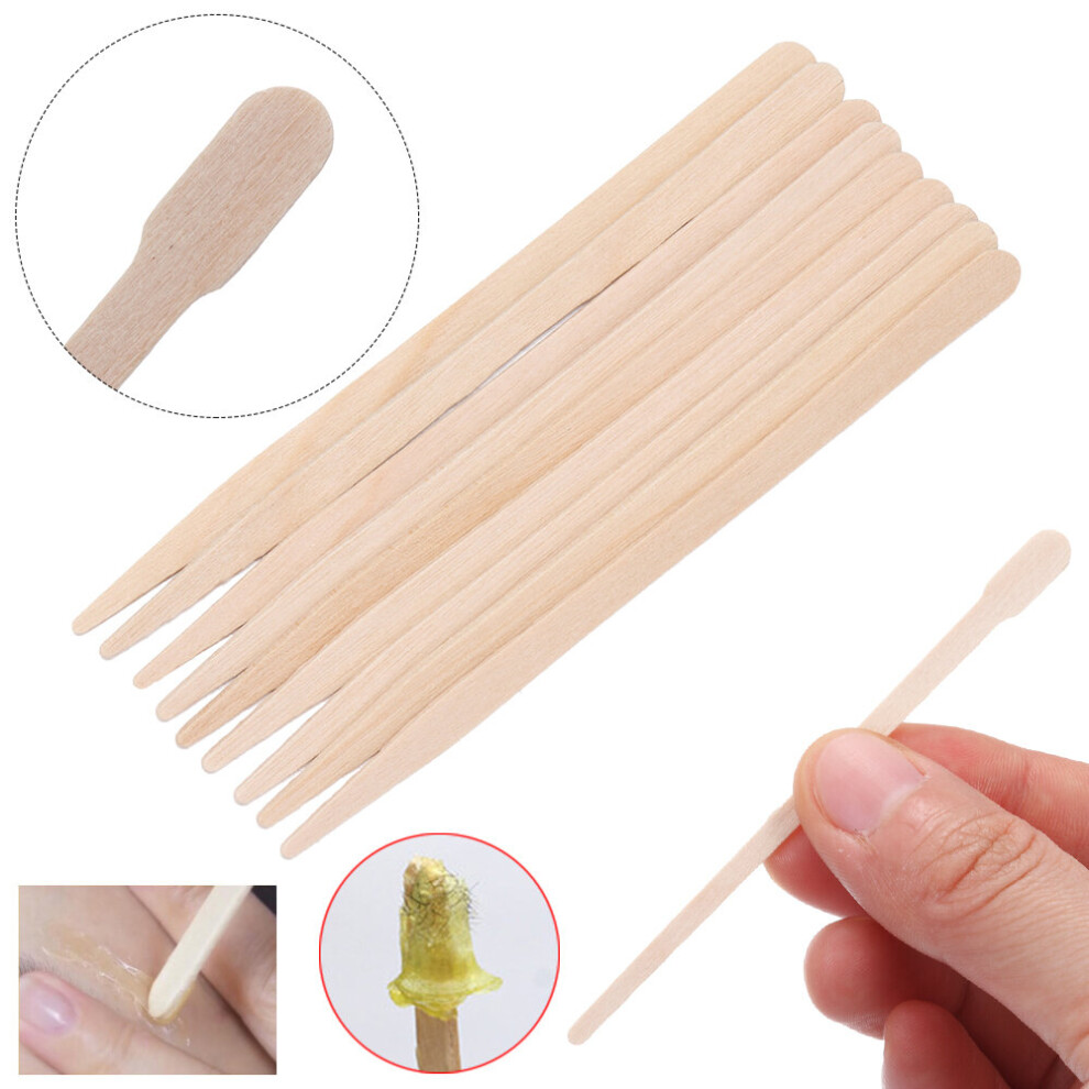 Wejoy Disposable Wooden Tongue Depressors Depilatory Wax Applicator Stick Wiping Wax Tool Tattoo Waxing Spatula Hair Removal Stick