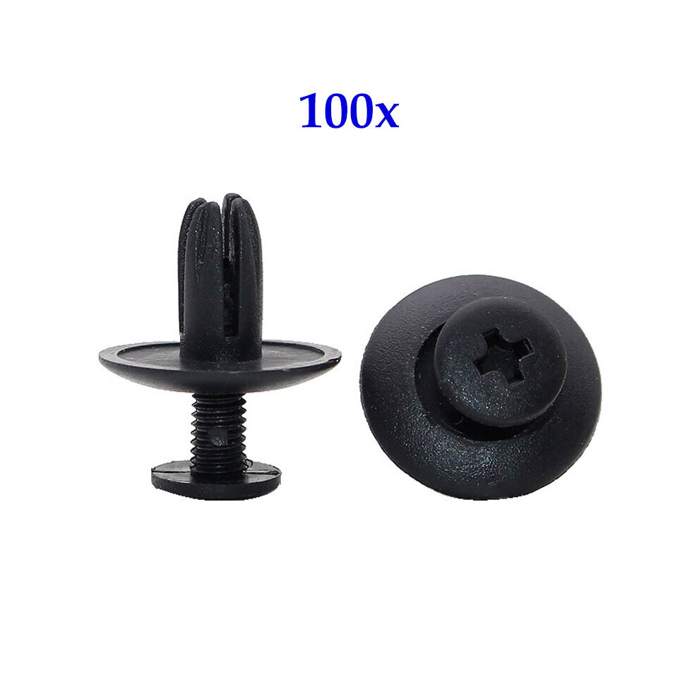 100Pcs 6Mm Beige Gray Clips Plastic Auto Fasteners Expansion Rivets Vehicle Car Fender Trunk Trim Panel Screw Retainer Push Pins 5063131252668