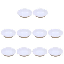 10pcs White Plastic Sauce Dishes Food Dipping Bowls Break-resistant Seasoning Dish Saucer Appetizer Plates