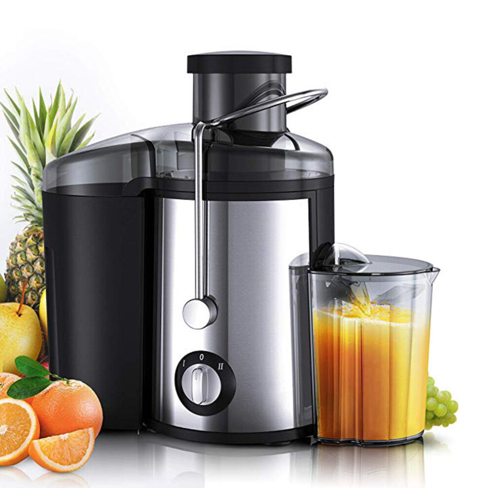 450ML Electric Slow Juicer Stainless Steel Manual Fruit Juicer Juice Extractor 2 Gear Whole Fruit Vegetable Centrifugal Juicer