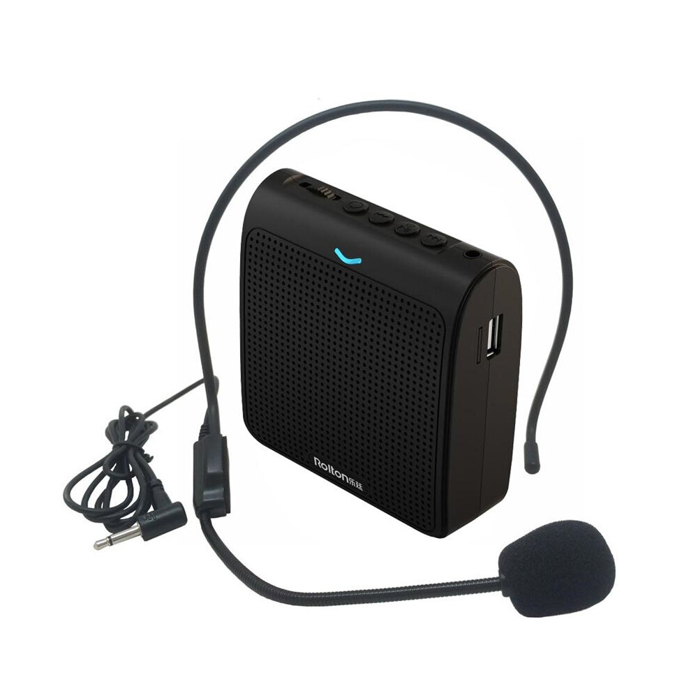 Rolton Portable Microphone Loud Speaker Mini Voice Amplifier With Usb Tf Card Fm Radio For Teacher Tour Guide Promotion K100 5063131217858