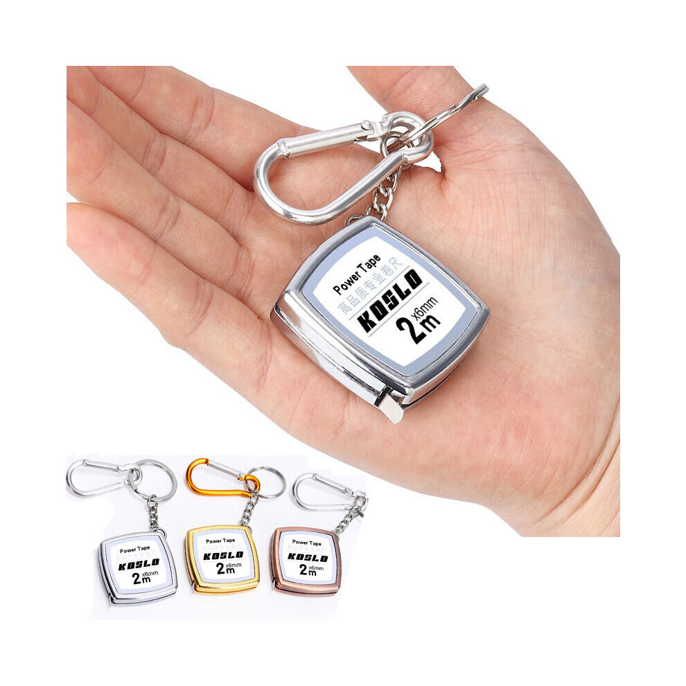 2M Retractable Ruler Measure Tape Keychain Construction Tools Roulette Measuring Instruments Pocket Centimeter Woodworking 5063131269741