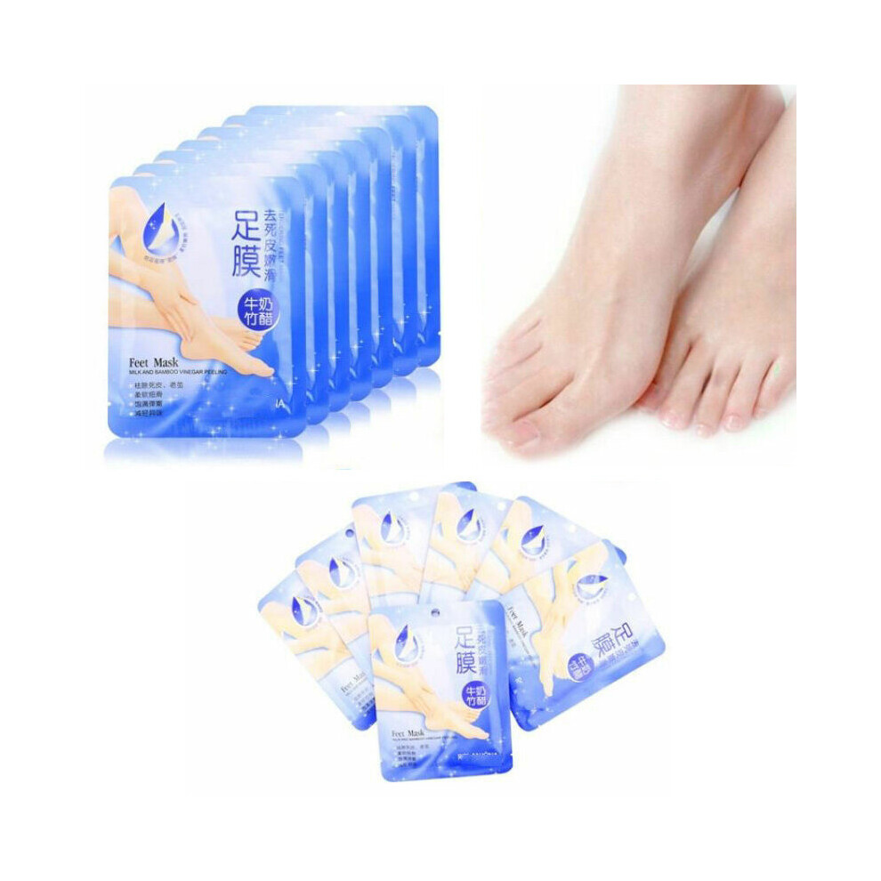 Wejoy 1 Pair Hot Foot Mask Removes Dead Skin Milk Bamboo Vinegar Peeling Foot Skin Smooth Exfoliating Moisturizing Healthy Feet Care