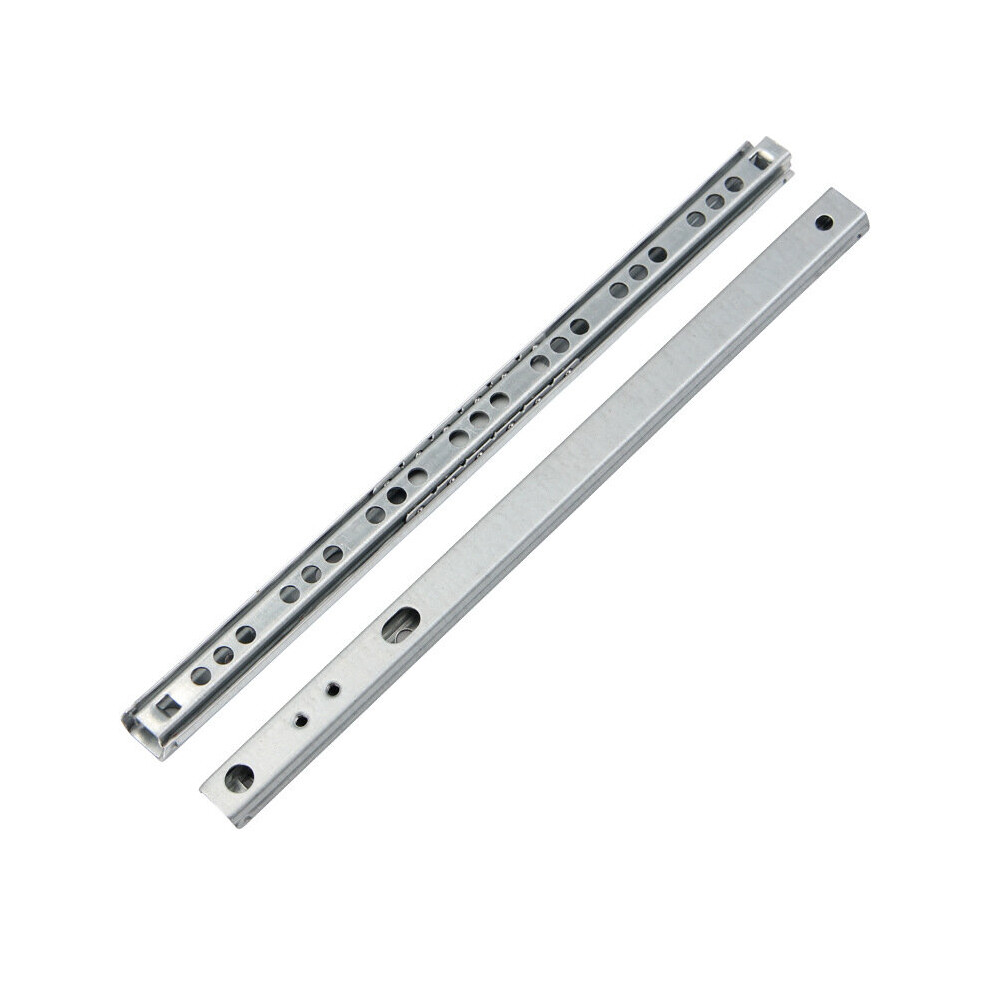 2Pcs Ball Bearing Drawer Slides Furniture Slide Steel Ball Bearing Slides Keyboard Cabinet Cupboard Drawer Runners Drawer Slide 5063131234275