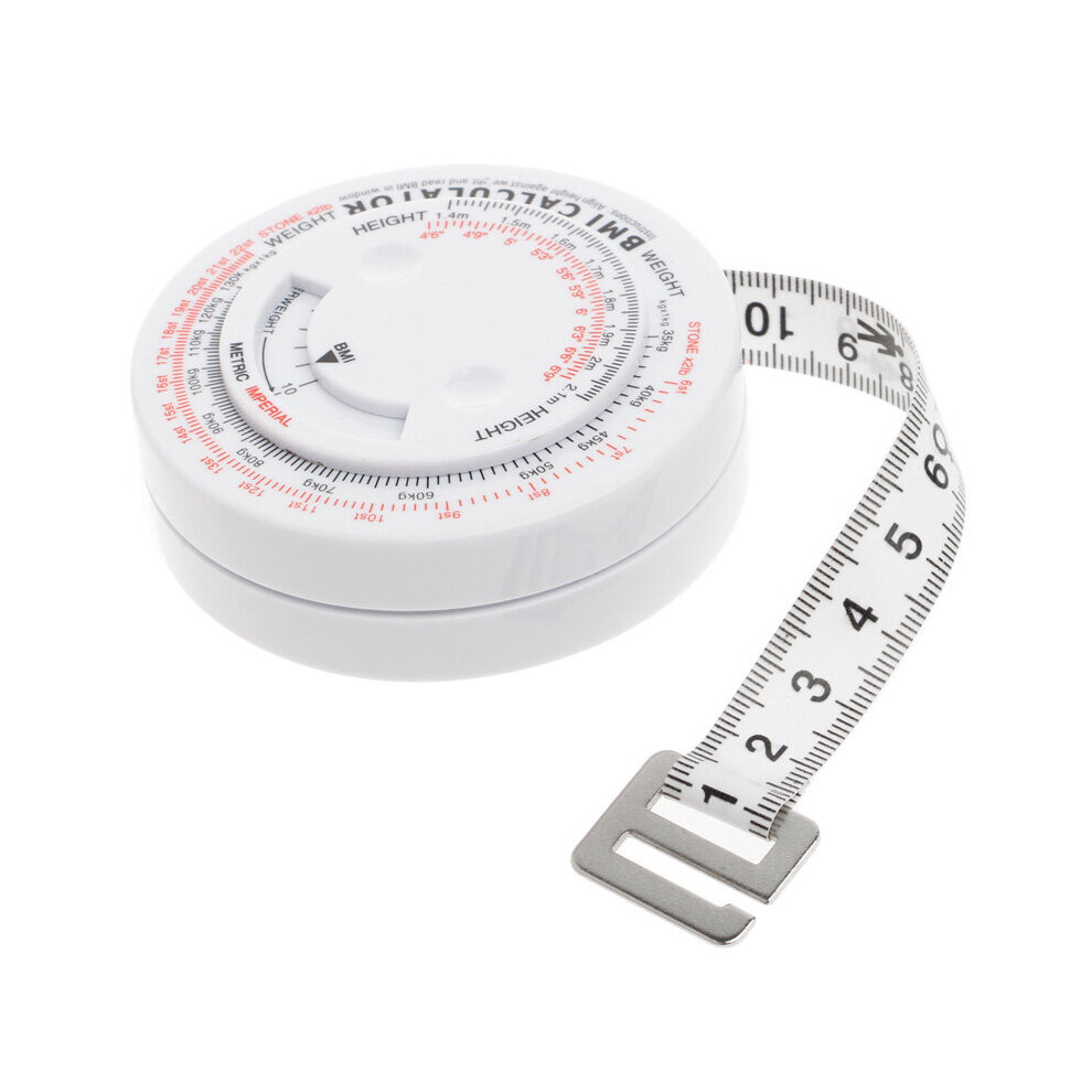 Wejoy Bmi Body Mass Index Retractable Tape 150Cm Measure Calculator Diet Weight Loss Tape Measures Tools