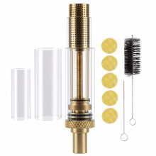 Original New vaporizer glass blunt Telescopic glass pipe with Free Cleaning Brush Dry herbal grinder accessories e-cigarette gad