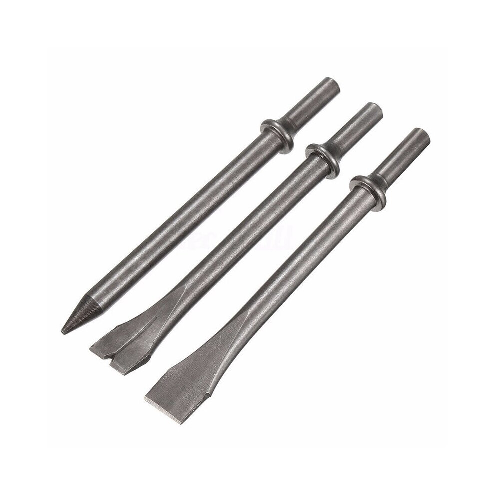 3 Pcs 7 inch Length Air Hammer Punch Chipping Chisel Long Bit Set Round Bar Tool-image-OPC-PBNKWM9-NEW