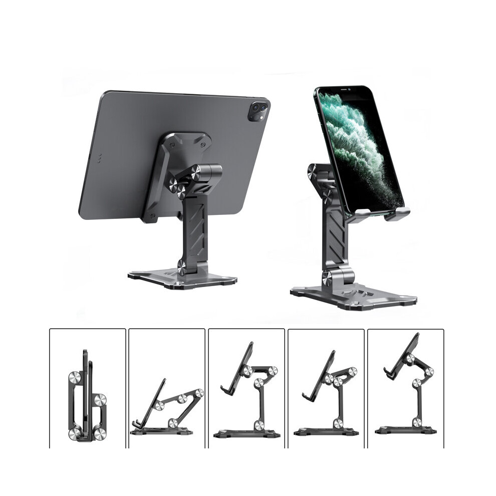 Metal Desk Phone Holder For Iphone Ipad Xiaomi Adjustable Desktop Foldable Tablet Holder Cell Phone Stand Universal New 5063131150674