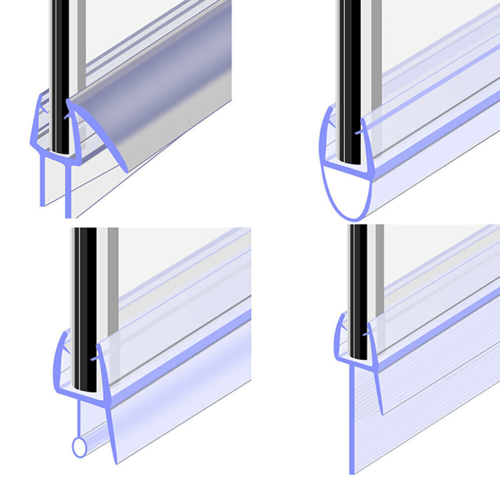 Bath Shower Screen Door Seal Strip 4 To 12Mm Rubber Glass Door Weatherstrip Portable Window Glass Fixture Accessories Household 5063131298673