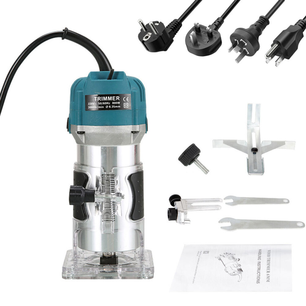 Electric Trimmer Woodworking 800W Wood Router Machine 1/4 Inch Wood Carving Milling Cutting Tools Home Diy Power Tool 5063131286120