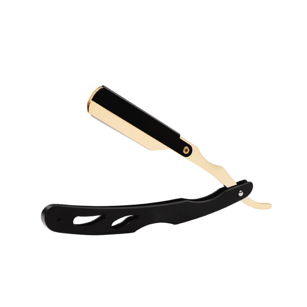 Wejoy Black/Silver/Gold 10Pcs Professional Manual Shaver Straight Edge Stainless Steel Sharp Barber Razor Folding Shaving Beard Trimmer Cutter